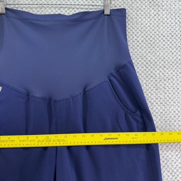 Figs Scrubs Pants Womens L Maternity Blue Joggers Technical Collection Medical - Picture 5 of 14